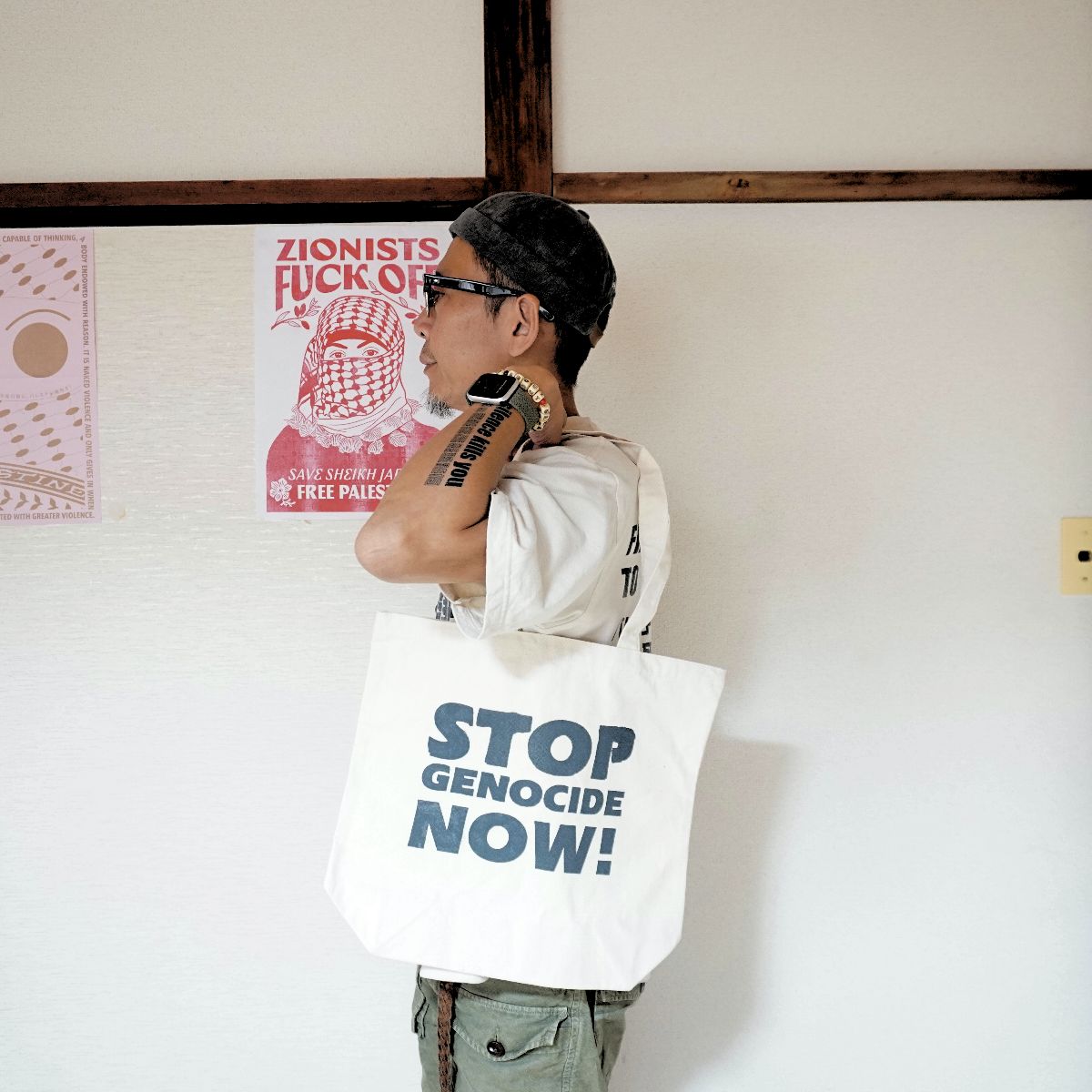 protest tote bag